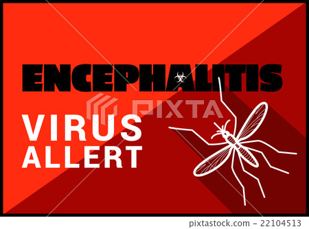 Encephalitis virus allert vector outline Encephalitis virus allert vector outline 22104513