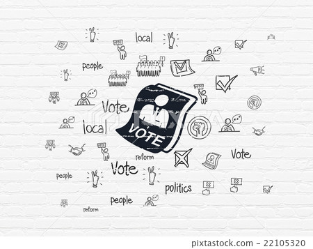 Politics concept: Ballot on wall background Politics concept: Ballot on wall background 22105320