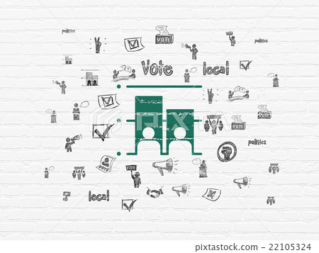 Political concept: Election on wall background 22105324