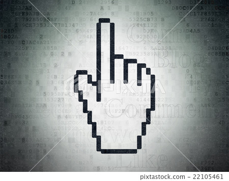 Social network concept: Mouse Cursor on Digital Social network concept: Mouse Cursor on Digital 22105461