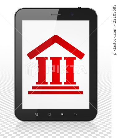 Law concept: Tablet Pc Computer with Courthouse on 22105695