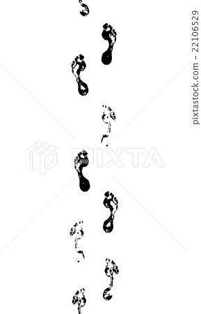Black prints of human feets, seamless border Black prints of human feets, seamless border 22106529