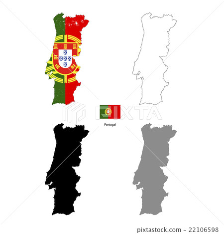Portugal country black silhouette Portugal country black silhouette 22106598