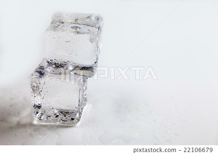 ice cubes on white background. 22106679