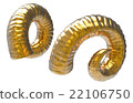 Horns sheep golden 22106750
