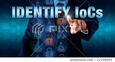 Forensic Investigator Pressing IDENTIFY IoCs 22108003