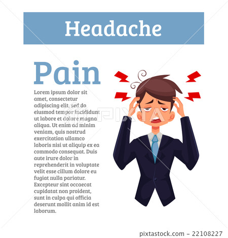 Concept headache in a person with information 22108227