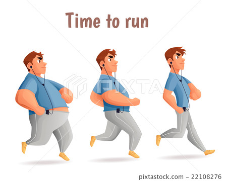 Different body types of men, men run 22108276