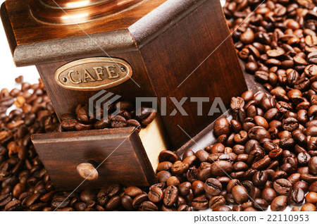 coffee mill isolated on white coffee mill isolated on white 22110953