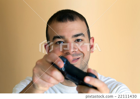 Man Playing Video Games Man Playing Video Games 22111430