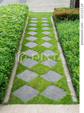 Gravel texture and strip grass as background Gravel texture and strip grass as background 22112129