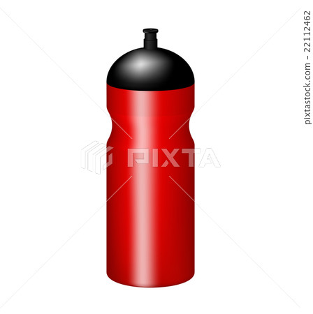 Sport plastic water bottle in red design  22112462