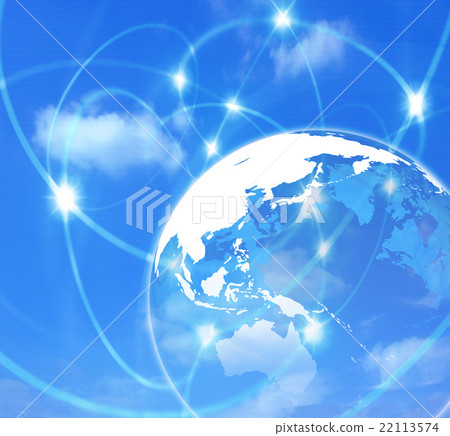 Internet line surrounding the earth - Stock Illustration [22113574] - PIXTA