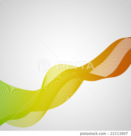Abstact green and orange wave background - Stock Illustration [22113807 ...