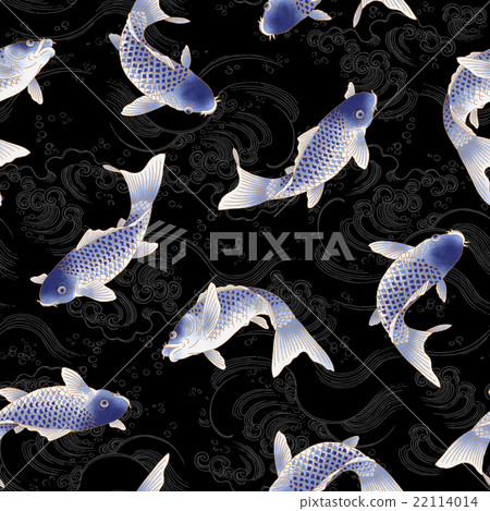 Japanese style carp pattern, Japanese style carp pattern, 22114014
