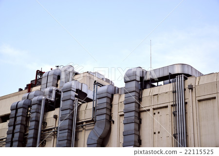 Numerous ducts that stand up on the wall 22115525