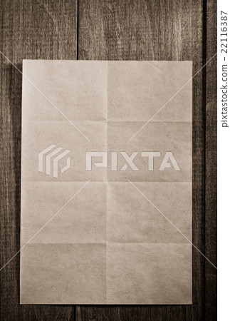 folded note paper on wood folded note paper on wood 22116387