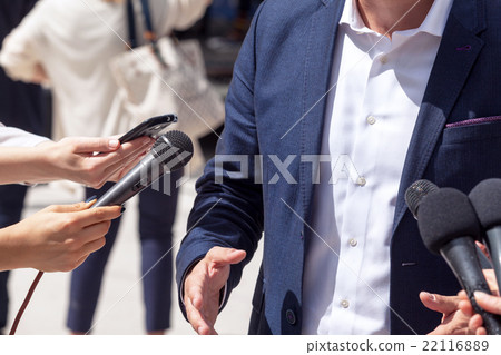 Media interview. Press conference. Media interview. Press conference. 22116889