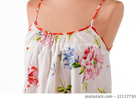 Woman's floral pattern summer top. Woman's floral pattern summer top. 22117730