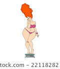 Woman on Weighing Scale 22118282