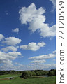 Prairie, blue sky and clouds 22120559