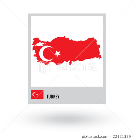 Map of Turkey with national flag. vector EPS10. Map of Turkey with national flag. vector EPS10. 22121359