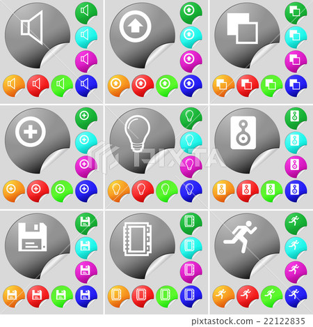 Sound, Arrow up, Copy, Plus, Light bulb, Speaker, Sound, Arrow up, Copy, Plus, Light bulb, Speaker, 22122835