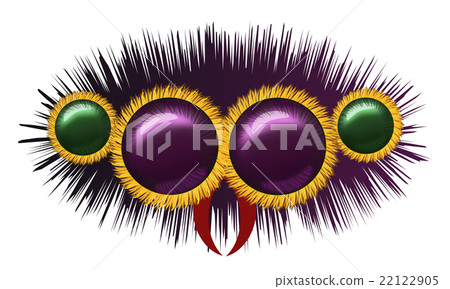 Eyes of the huge hairy spider 22122905