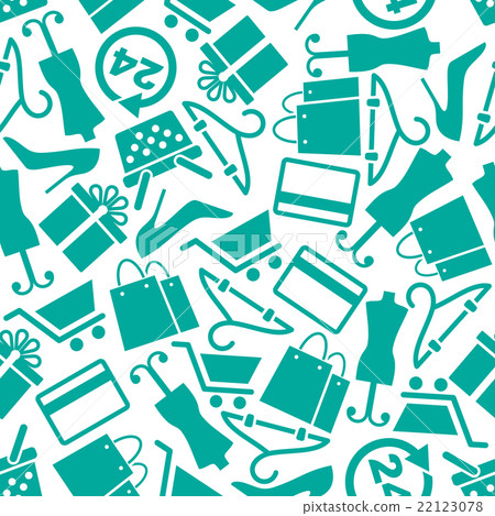 Fashion and shopping seamless background pattern Fashion and shopping seamless background pattern 22123078