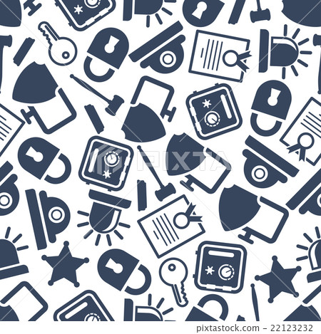 Security and protection seamless pattern - Stock Illustration [22123232 ...