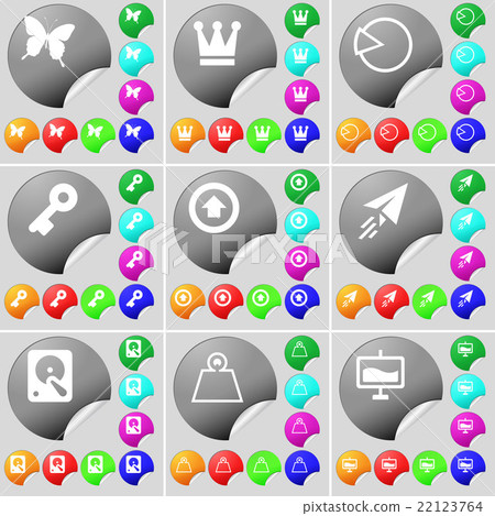 Butterfly, Crown, Diagram, Key, Arrow up, Paper pl 22123764