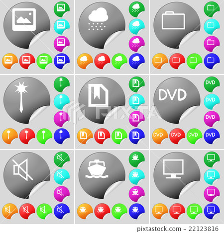 Window, Cloud, Folder, Mace, File, DVD, Mute, Ship 22123816