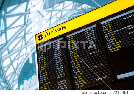 Flight, arrival and departure board at the airport Flight, arrival and departure board at the airport 22124613