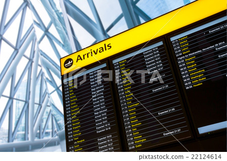 Flight, arrival and departure board at the airport Flight, arrival and departure board at the airport 22124614