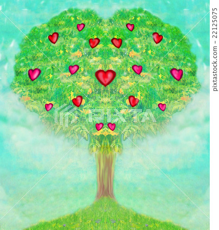 Tree of love - Stock Illustration [22125075] - PIXTA