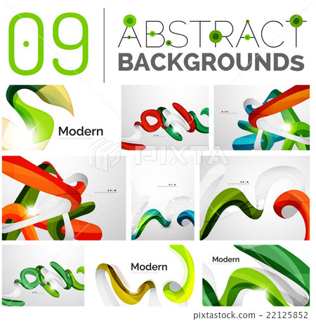 Pack of vector abstract backgrounds - Stock Illustration [22125852] - PIXTA
