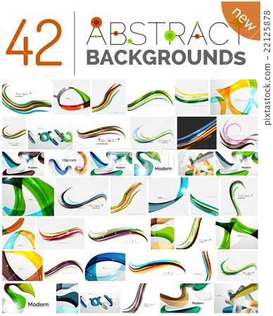 Pack of vector abstract backgrounds - Stock Illustration [22125878] - PIXTA