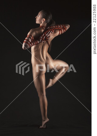 Girl with bondage on one leg. Girl with bondage on one leg. 22125988