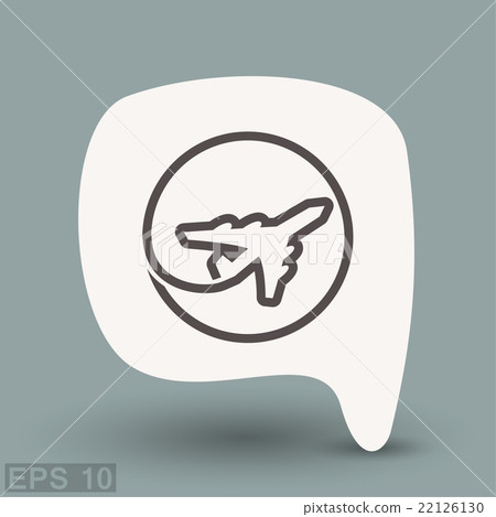 Pictograph of airplane Pictograph of airplane 22126130