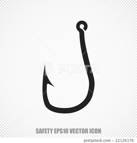 Security vector Fishing Hook icon. Modern flat 22126176