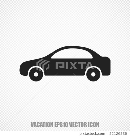 Vacation vector Car icon. Modern flat design. 22126286