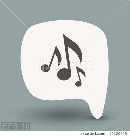 Pictograph of music note 22126629