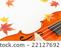 Autumnal leaves (maple) and violin 22127692