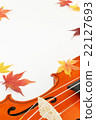 Autumnal leaves (maple) and violin 22127693