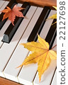 Autumn leaves (maple) and piano 22127698