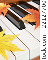 Autumn leaves (maple) and piano 22127700