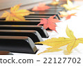 Autumn leaves (maple) and piano 22127702