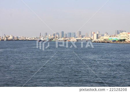 從大阪南港看到的大阪市梅田方向的街道 22128208