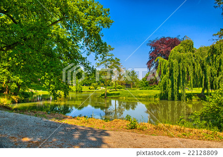 Green grass in a sunny park, Begren op Zoom 22128809
