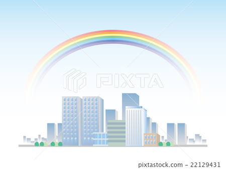 City and rainbow City and rainbow 22129431